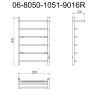 Электрический полотенцесушитель Маргроид Вид 6 8.1 x 5.3 06-8050-1051-9016R цвет Белый матовый
