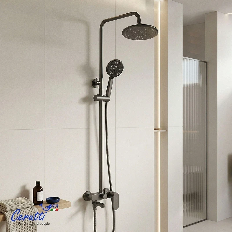 Душевая система Ceruttispa Орацио (Orazio II) RSGR CT12074 12074 цвет Серый матовый