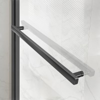 Душевой уголок Vincea Slim Soft 140x80 VSR-1SS8014CLGM профиль Вороненая сталь стекло прозрачное