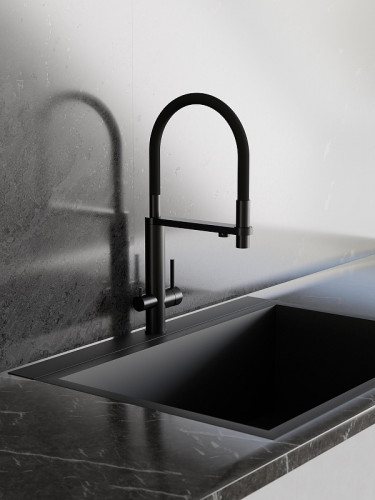 Смеситель для кухни Knotlor Infinity SS-15/BL цвет Черный матовый