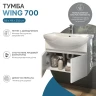 Тумба под раковину Vigo Wing 70 tp.WIN.BAL.70.2D подвесная цвет Белый