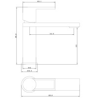 Смеситель для раковины beWash Element BVMM1BS700 Черный матовый латунь