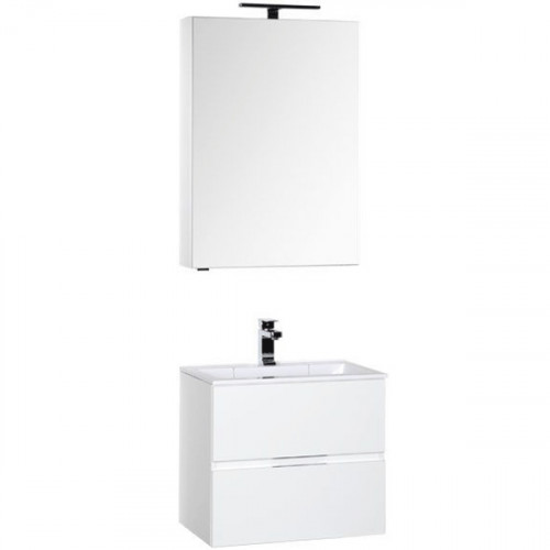 Комплект мебели для ванной Aquanet Алвита 60 184619 подвесной Белый МДФ / ЛДСП