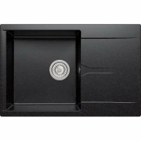 Кухонная мойка Polygran Gals-760 №16 290587 Черная искусственный камень (литьевой мрамор) встраиваемый