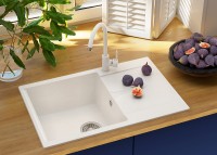 Кухонная мойка Polygran Gals-760 №16 290587 Черная искусственный камень (литьевой мрамор) встраиваемый