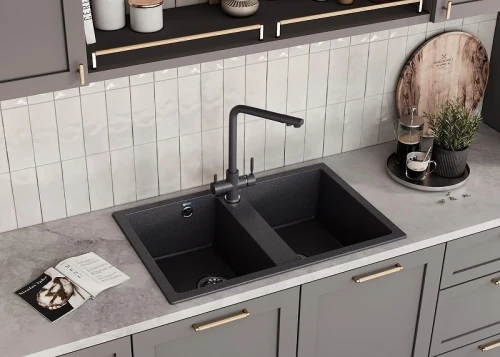 Кухонная мойка Ulgran Classic U-608-308 цвет Черный