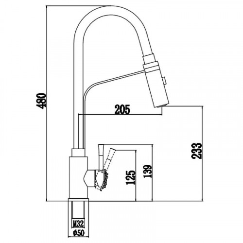 Смеситель для кухни Savol S-SUS6012-04 цвет Сатин Серый