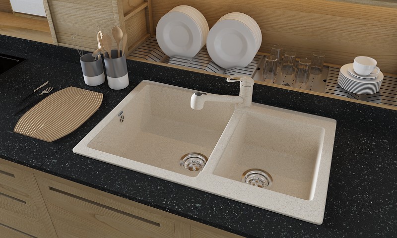 Смеситель для кухни Ulgran Classic U-002-309 Темно-серый латунь