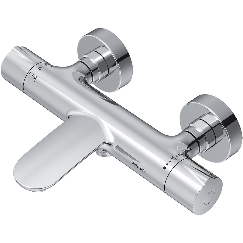 Смеситель для ванны AM.PM Like F8050000 с термостатом Хром латунь на стену