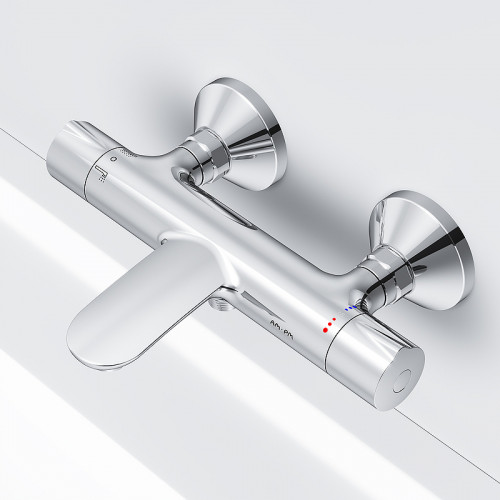 Смеситель для ванны AM.PM Like F8050000 с термостатом Хром латунь на стену