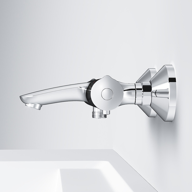 Смеситель для ванны AM.PM Like F8050000 с термостатом Хром латунь на стену