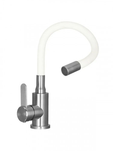 Смеситель для кухни Wisent W74004-03 цвет Сатин, Белый