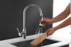 Смеситель для кухни Shevanik S163 цвет Хром