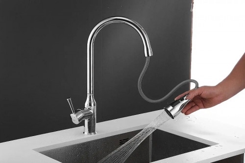 Смеситель для кухни Shevanik S163 цвет Хром