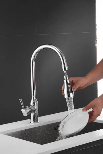 Смеситель для кухни Shevanik S163 цвет Хром