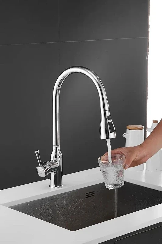 Смеситель для кухни Shevanik S163 цвет Хром