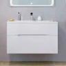 Тумба под раковину Jorno Modul 100 Mоl.01.97/P/W подвесная Белый глянец МДФ / ЛДСП