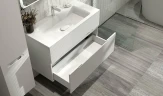 Тумба под раковину Jorno Modul 100 Mоl.01.97/P/W подвесная Белый глянец МДФ / ЛДСП