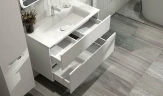 Тумба под раковину Jorno Modul 100 Mоl.01.97/P/W подвесная Белый глянец МДФ / ЛДСП