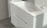Тумба под раковину Jorno Modul 100 Mоl.01.97/P/W подвесная Белый глянец МДФ / ЛДСП