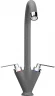 Смеситель для кухни Ulgran Classic U-011-309 Темно-серый латунь
