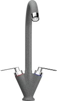 Смеситель для кухни Ulgran Classic U-011-309 Темно-серый латунь