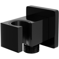 Шланговое подключение WasserKRAFT Glan A185 Черное глянцевое латунь на стену