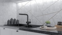 Смеситель для кухни Paulmark Dosse Do214418-418 Черный металлик