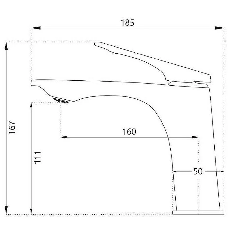 Смеситель для раковины Haiba HB10816 Хром латунь