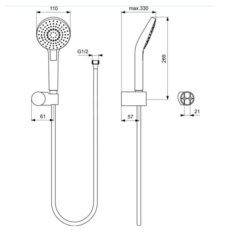 Душевая система Ideal Standard Ceratherm BD006XC с термостатом Хром