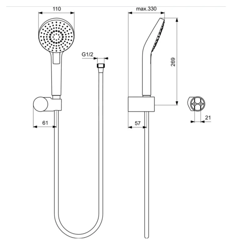 Душевая система Ideal Standard Ceratherm BD006XC с термостатом Хром
