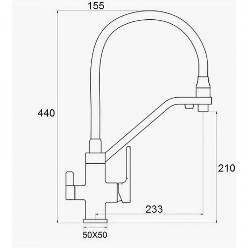 Смеситель для кухни D-Lin D159320-A цвет Черный матовый