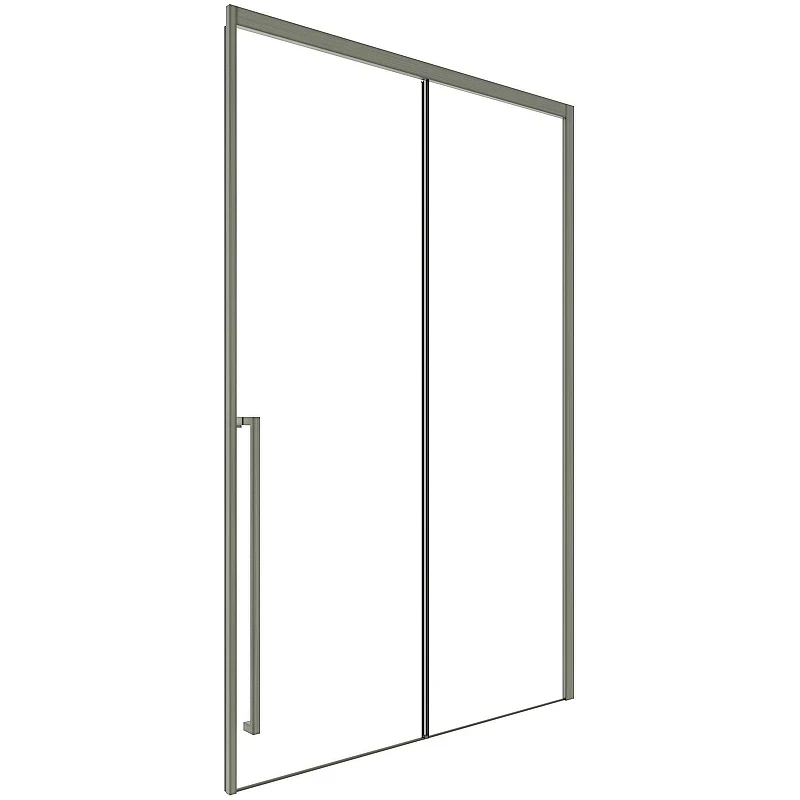 Душевая дверь Timo TDSS-140/13C-8L 1400x2000 T50L раздвижная профиль Никель стекло прозрачное