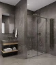 Душевая дверь Timo TDSS-140/13C-8L 1400x2000 T50L раздвижная профиль Никель стекло прозрачное