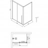Душевая дверь Timo TDSS-140/13C-8L 1400x2000 T50L раздвижная профиль Никель стекло прозрачное