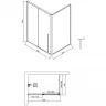 Душевая дверь Timo TDSS-140/13C-8L 1400x2000 T50L раздвижная профиль Никель стекло прозрачное