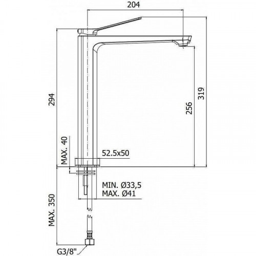 Смеситель для раковины Paffoni Tilt TI081ST цвет Сталь