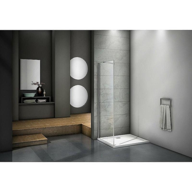 Душевая стенка Good Door Mokka SP-100-C-WE 100 профиль Белый стекло прозрачное