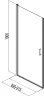Душевая дверь Aquanet Cinetic AE12-N-90H190U-CT 900 243620 профиль Хром стекло прозрачное