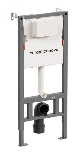 Унитаз с инсталляцией Ceramicanova Новый день (New day) CN3005_121002CH цвет Белый с сиденьем Микролифт и клавишей смыва цвет Хром глянцевый