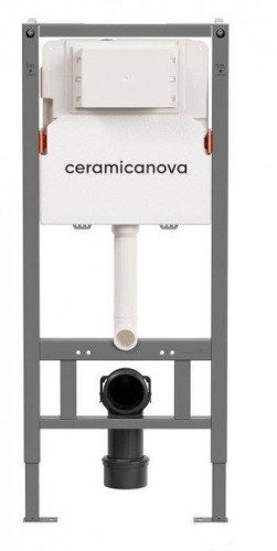 Унитаз с инсталляцией Ceramicanova Новый день (New day) CN3005_121002CH цвет Белый с сиденьем Микролифт и клавишей смыва цвет Хром глянцевый