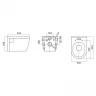 Комплект унитаза с инсталляцией BelBagno Loto BB070CHR/SC/BB002-80/BB005-PR-CHROME с сиденьем Микролифт и клавишей смыва Хром глянцевый фаянс подвесной