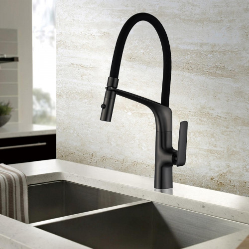 Смеситель для кухни Vincea VKF-115MB цвет Черный