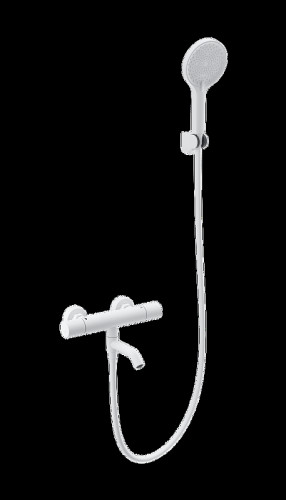 Смеситель для ванны Wonzon & Woghand Inn WW-B3013-A1-MW с термостатом цвет Белый матовый