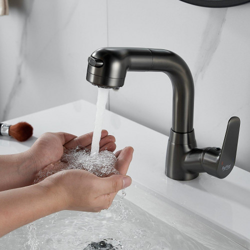 Смеситель для раковины Raffine F291T цвет Оружейная сталь