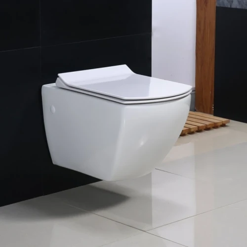 Унитаз BelBagno Carina BB514CHR без сиденья фаянс подвесной