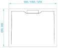 Душевой поддон из искусственного камня RGW STE MB 100x90 52342910-14 Черный мрамор