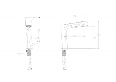 Смеситель для раковины Wonzon &amp; Woghand WW-121B108-CR цвет Хром