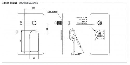 Смеситель для душа Remer Infinity I09KB цвет Хром