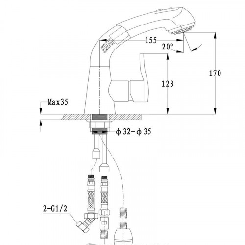 Смеситель для кухни GranFest 3773 цвет Кашемир